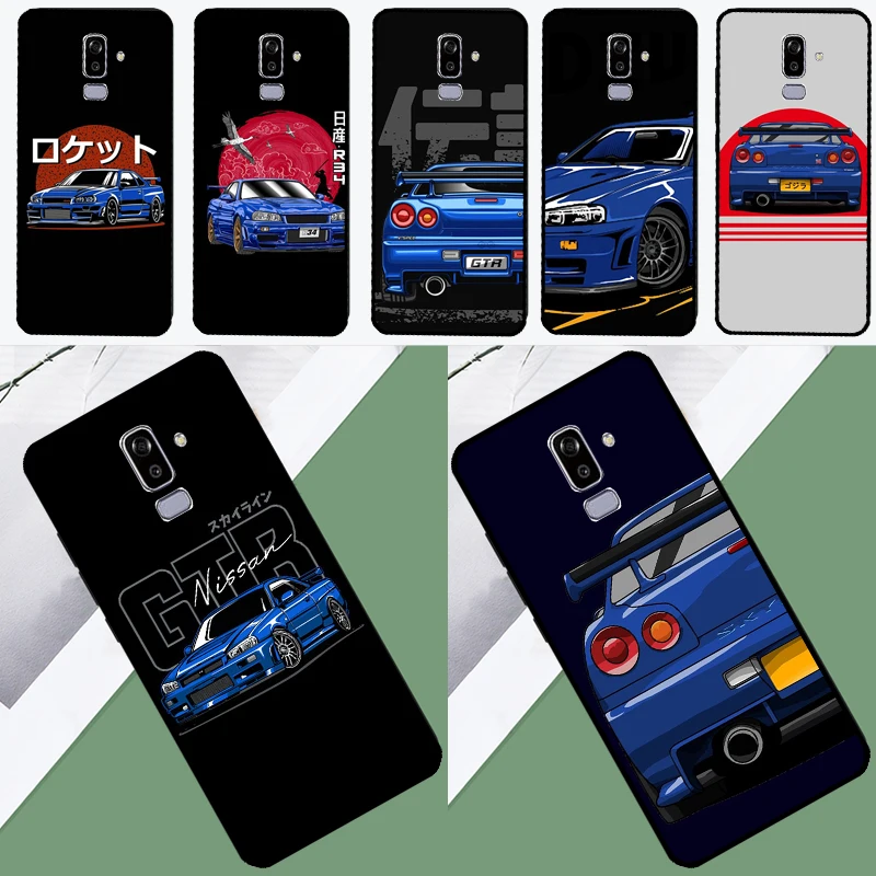 Skyline R34 Blue Phone Case For Samsung Galaxy J3 J5 J7 2017 J1 A5 A3 2016 J8 J4 J6 Plus A6 A8 A7 A9 2018