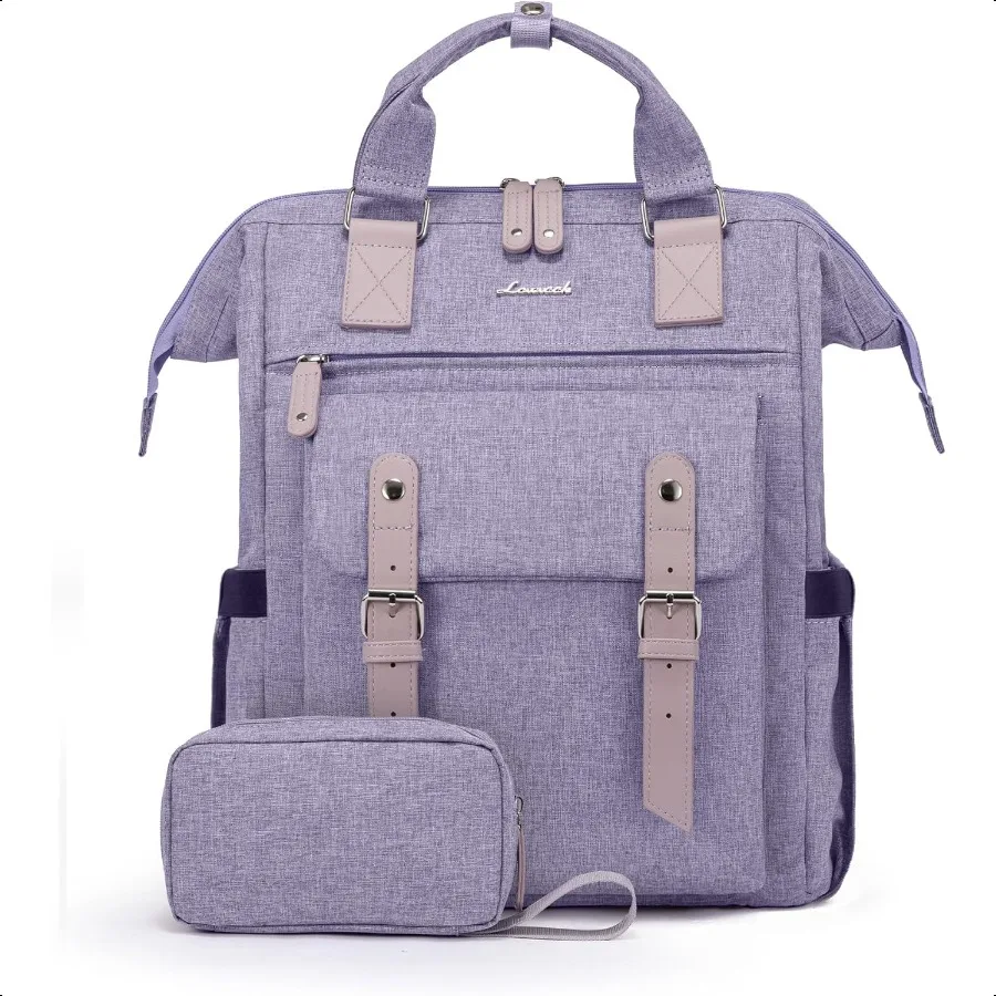 Laptop-Rucksack für Damen, 15,6 Zoll, Lehrer- und Krankenschwestertasche, Arbeit, Reisen, Computer-Rucksäcke, Geldbörse, College-Büchertasche für die Schule, Wasserres