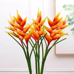 Large Bird of Paradise Heliconia Stem Artificial Flowers,1 Stem 7 Petals Fake Flowers Permanent Flower,Greenery Plants Indoor