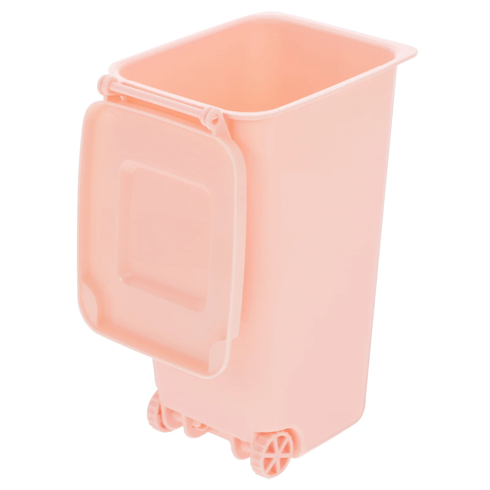 

Trash Can Pen Holder Mini with Lid Storage Bucket Small Desk Bin Convenient Stationery Nice