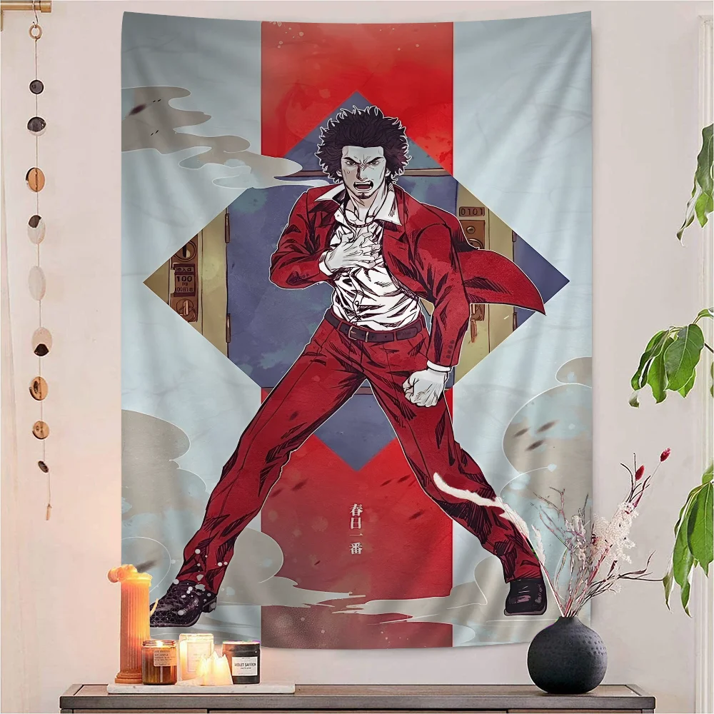 ياكوزا مثل لعبة التنين الكرتون نسيج الفن الخيال العلمي غرفة ديكور المنزل ديكور فني للمنزل خلفية قماش صوفي