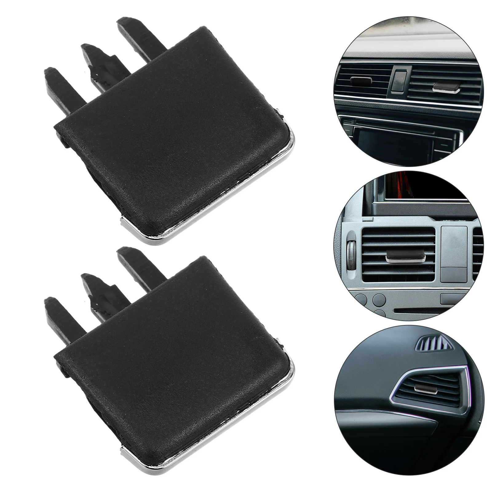 

4Pcs Air Vent Clips for Car Front Center Outlet Black Plastic Clip Repair Replacement Tab Accessory Compatible with Toyota
