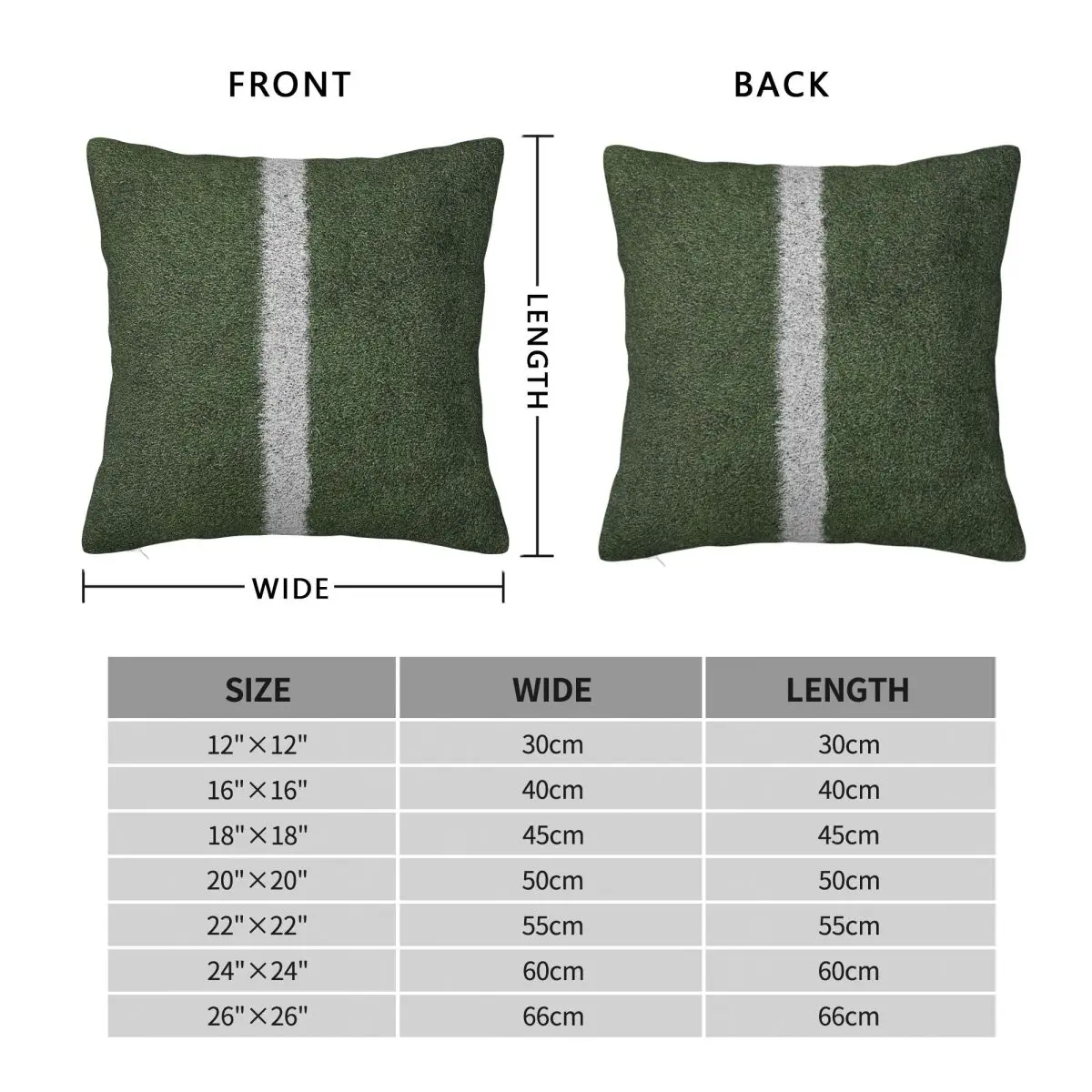 Artificial Grass Lush Green Square Pillowcase Polyester Linen Velvet Printed Zip Decor Sofa Seater Cushion Cover 18