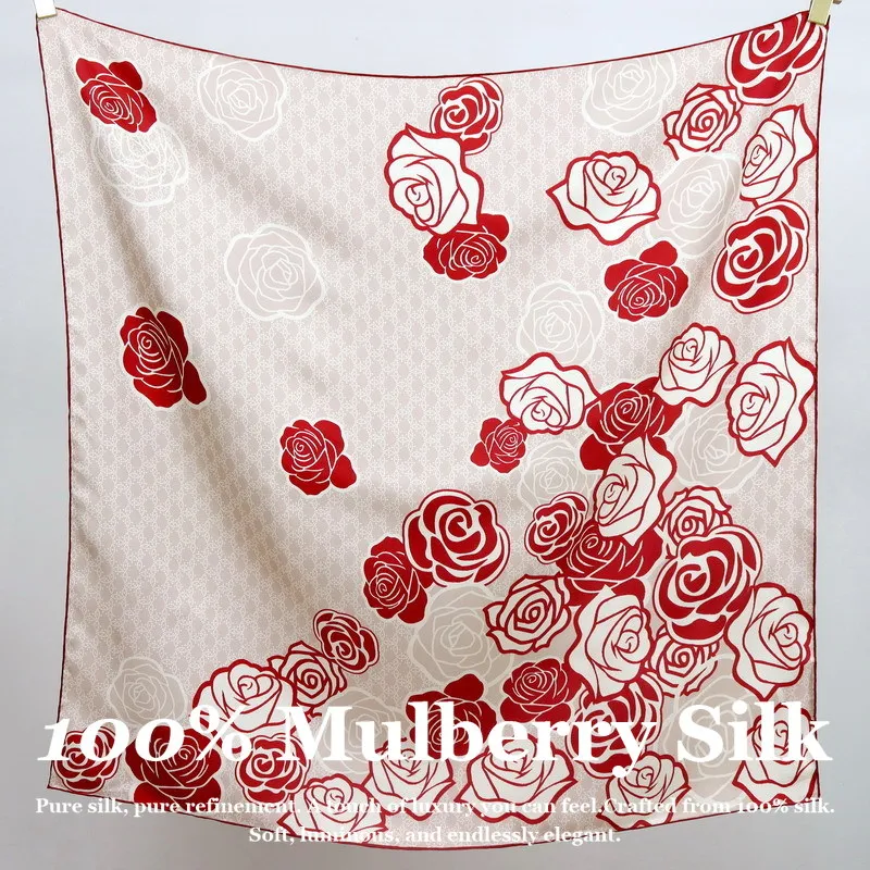 

Luxury Real Silk Hair Scarf Pashmina 100% Mulberry Silk Square Scarf Women Elegant Hair Bandana Headscarf Scarf Foulard Hijab
