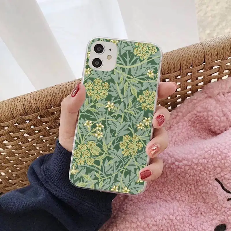 MaiYaCa William Morris Strawberry Thief Design Phone Case for iPhone 11 12 13 mini pro XS MAX 8 7 6 6S Plus X 5S SE 2020 XR case