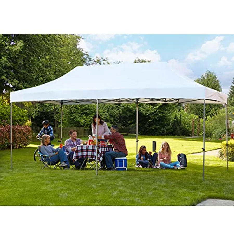 Festival event outdoor canopy: 10' x 20' pop-up tent, commercial-grade polyester fabric, black, instant setup with roller bag a image 2