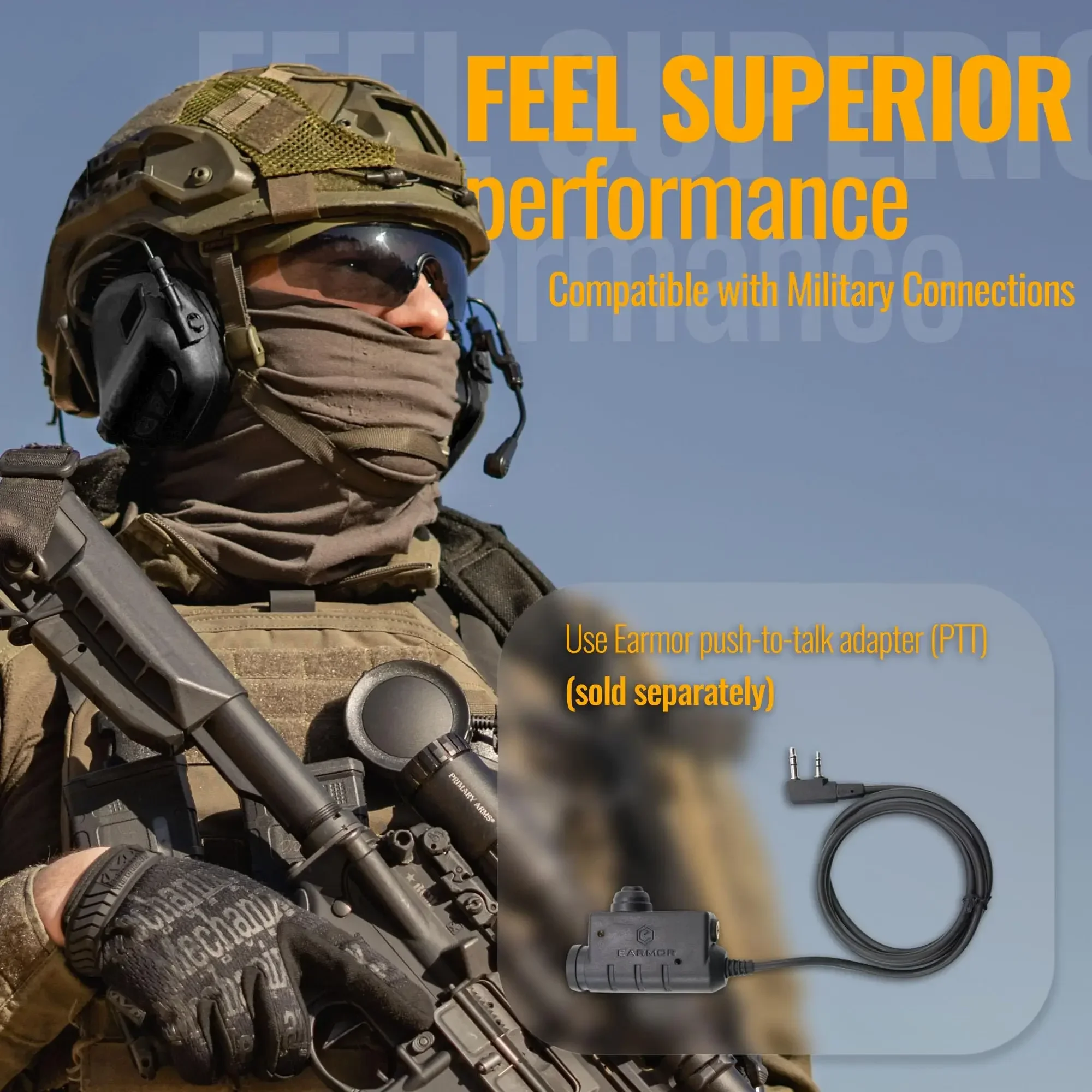 2024 EARMOR M32 MOD4 Tactical Headset Anti-Noise Headset Tactical Aviation Communication Shooting Headset