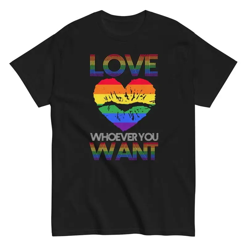 Gay Pride LGBTQ Equality Bisexual Love Whoever you Want T Shirt