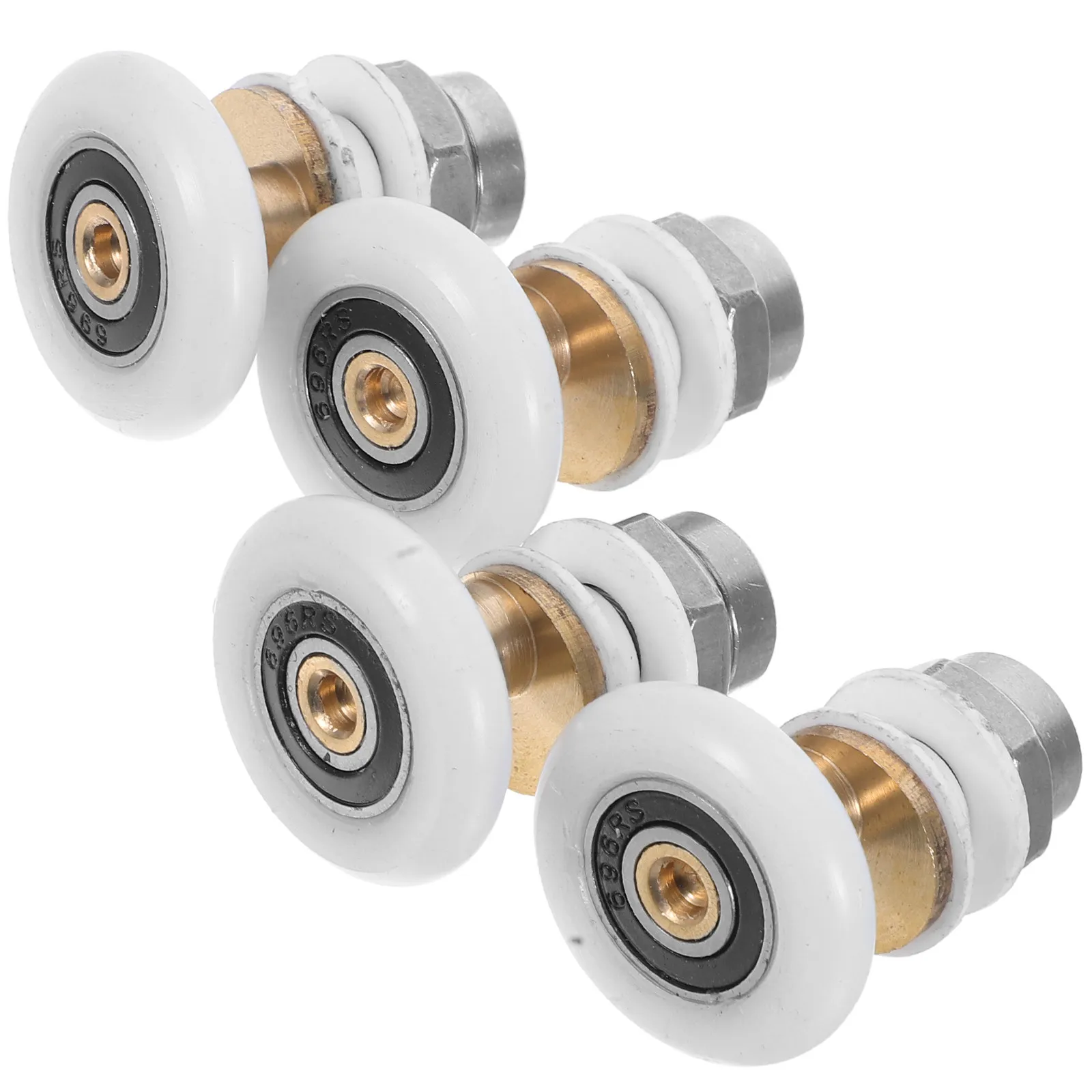4Pcs Shower Door Rollers 25Mm Minimalist Stylish Sliding Glass Shower Door Wheels Replacement for Small Large Bathroom