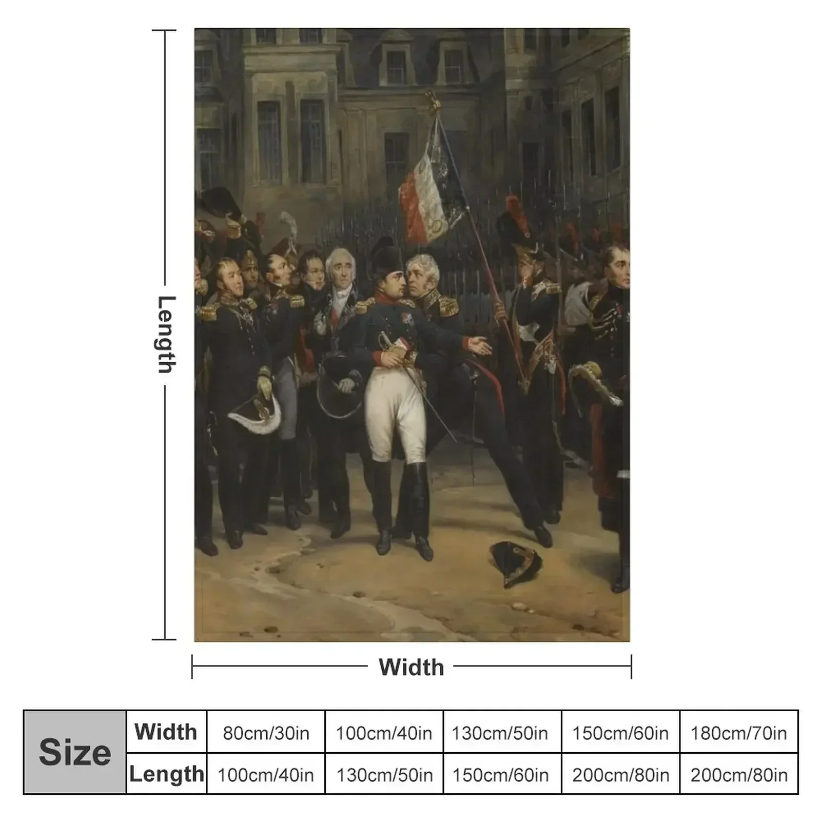 Napoleon's farewell to his Imperial Guard Throw Blanket couch cozy soft plush fuzzy picnic outdoor blanket