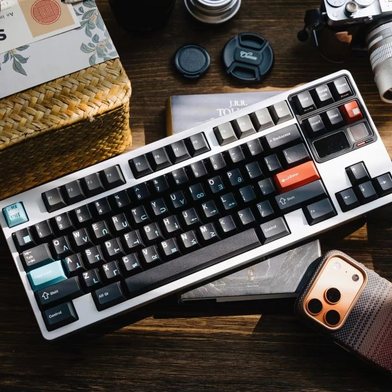 Kit de Teclado Mecânico QK80v2 MK2 com Personalização de Tela, Teclado Gamer Sem Fio Tri-Mode RGB em Alumínio CNC com Sistema Gasket Hot Swap