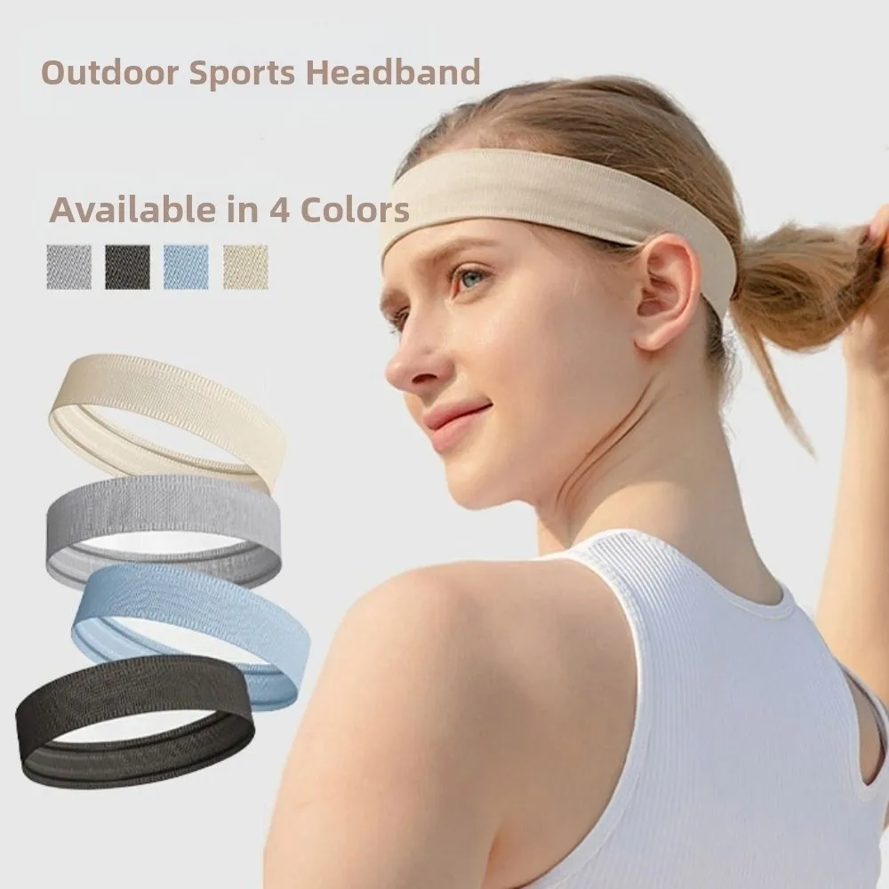 

Silicone Seamless Elastic Sweatband Non Slip Sweat Absorption Fitness Headband Moisture Wicking Hair Band Basketball Sports
