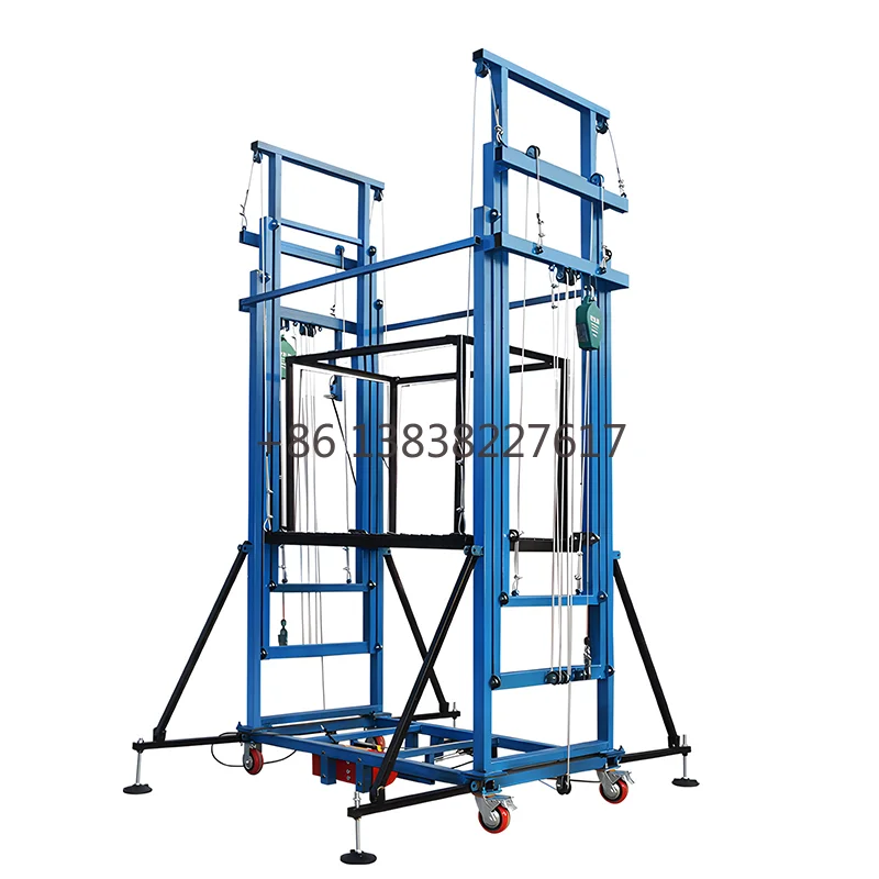 3-13m 500kg Electric Mobile Scaffolding Scaffold Remote Control Lifting Platform For Construction Building