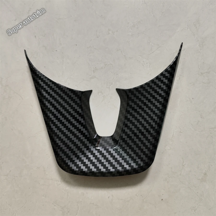 For Kia Cerato Forte K3 / Seltos 2019 - 2023 ABS Carbon Fiber Steering Wheel U Shape Frame Decoration Cover Trim Car Accessories