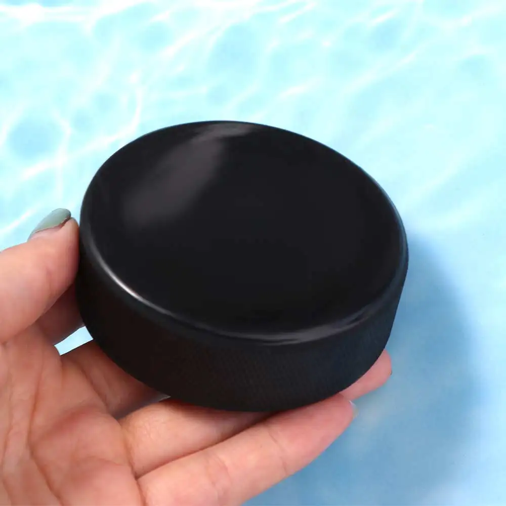 Regulation Size Hockey Balls Textured Sides Smooth Surface Ice Hockey Stick Ball Black Rubber Hockey Ball Training Equipment