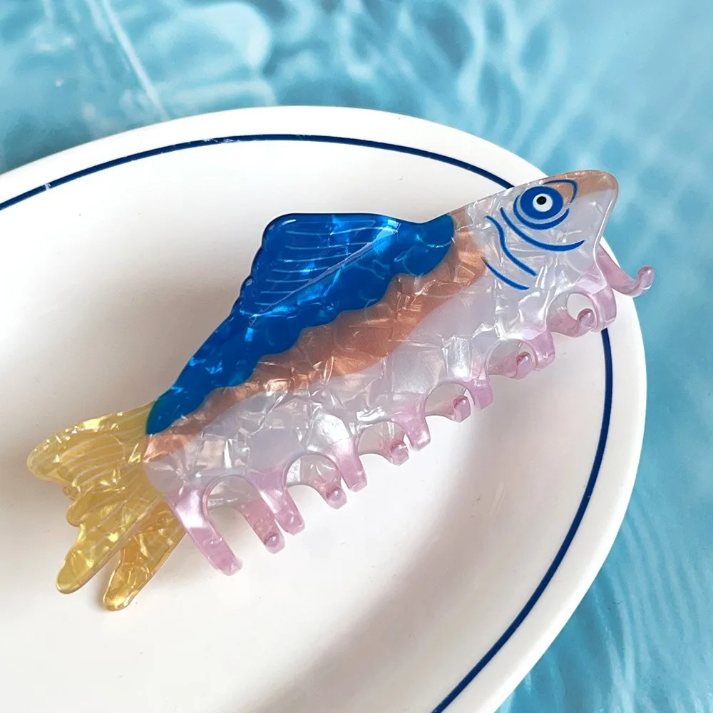 

Creative Hairpin Ocean Animal Hair Claw Pvc Goldfish Marine Life Fish Hair Clip Hair Accessories Shark Clip Fish Grab Clip Girls