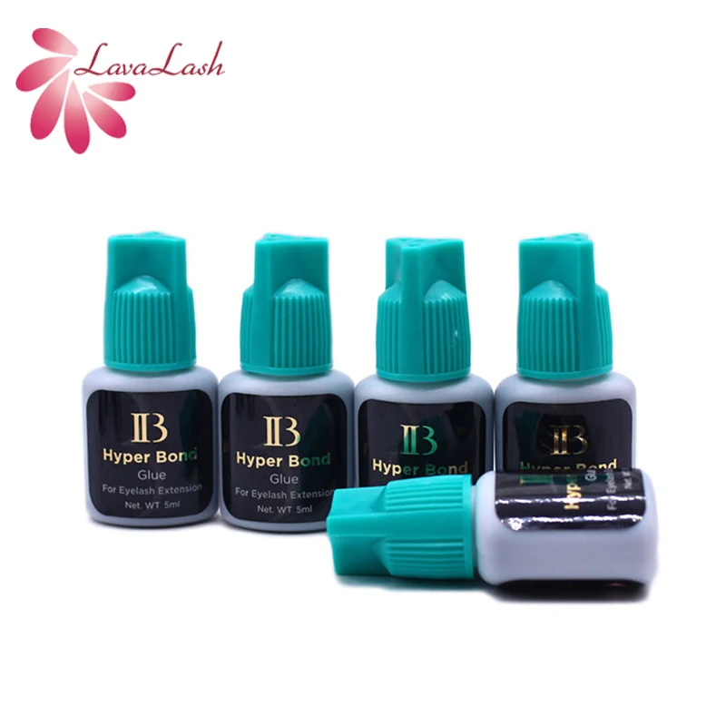 

IB Hyper Bond Glue For Eyelash Extension 5ml Korea Original 0.5s Fast Drying Strong Lash Glue Retention 6 Weeks 5Bottles