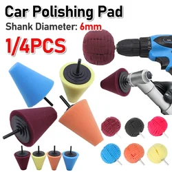 Car Polishing Pad Buffing Foam Sponge Pad Cone Polisher Buffer Pad Automotive Waxing Kit for Car Wheel Hub Polishing Sponge Pad