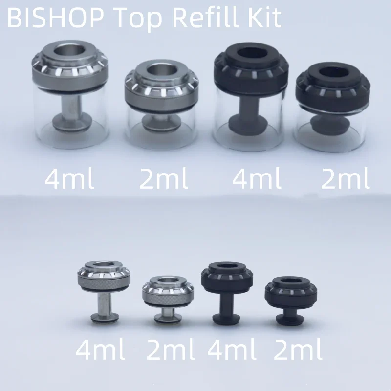 BISHOP Top Refill Kit with GLASS 2ml 4ml or Top Refill kit 2ml 4ml