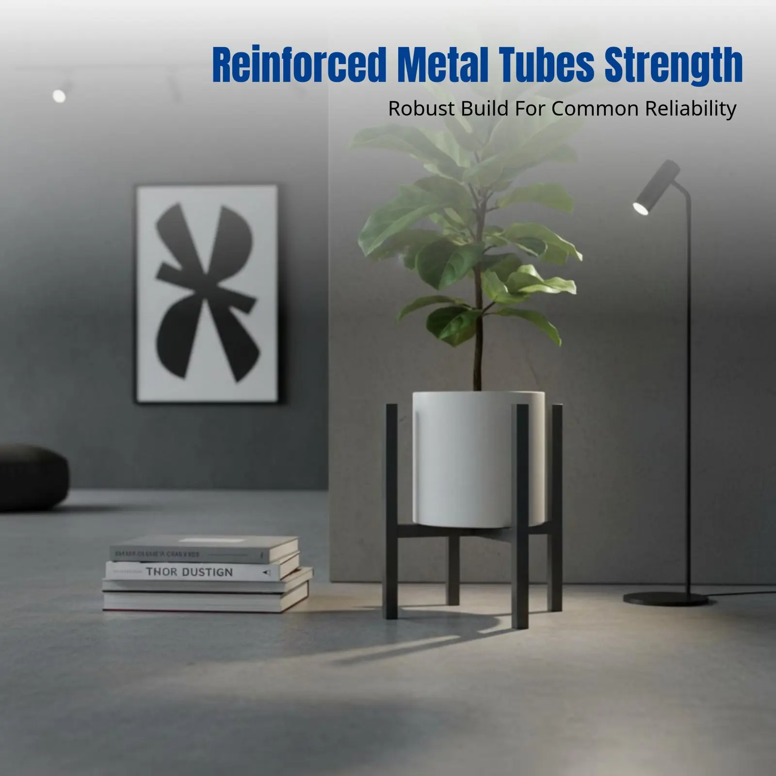 Nordic Metal Triangle Stand, Floor Plant Holder, Adjustable Height, Living Room Balcony Display Rack