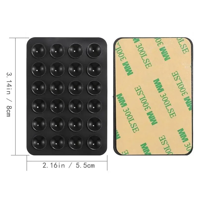Nice for Mobile Phone Fixture Suction Cup Backed Adhesive Silicone Rubber Sucker Pad for Car Double Side Silicone Suction Pad