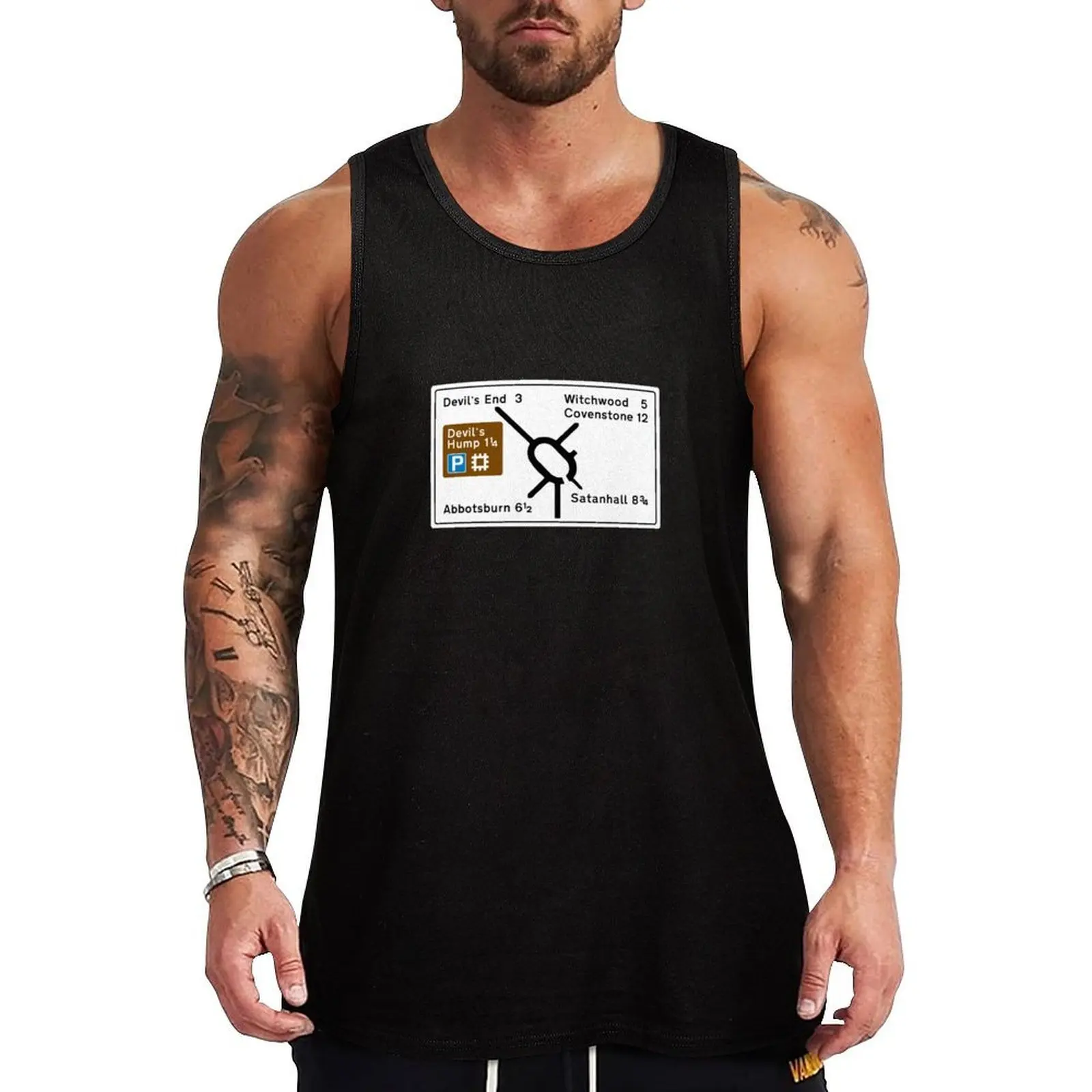 

ROUTE 666 Tank Top Work Utility Tank Top Durable Sleeveless Wear