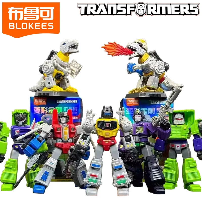 

BLOKEES Трансформеры Galaxy Версия 2, строительные блоки, человек Grimlock Mixmaster Optronix Starscream, активная модель в сборе, игрушки в подарок