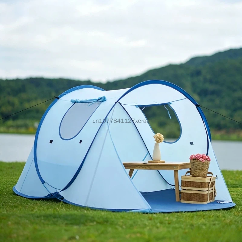 Outdoor Fully Automatic Instant Pop Up Tent No Assembly Needed Portable Folding Thickened Mosquito Resistant Waterproof Shelter