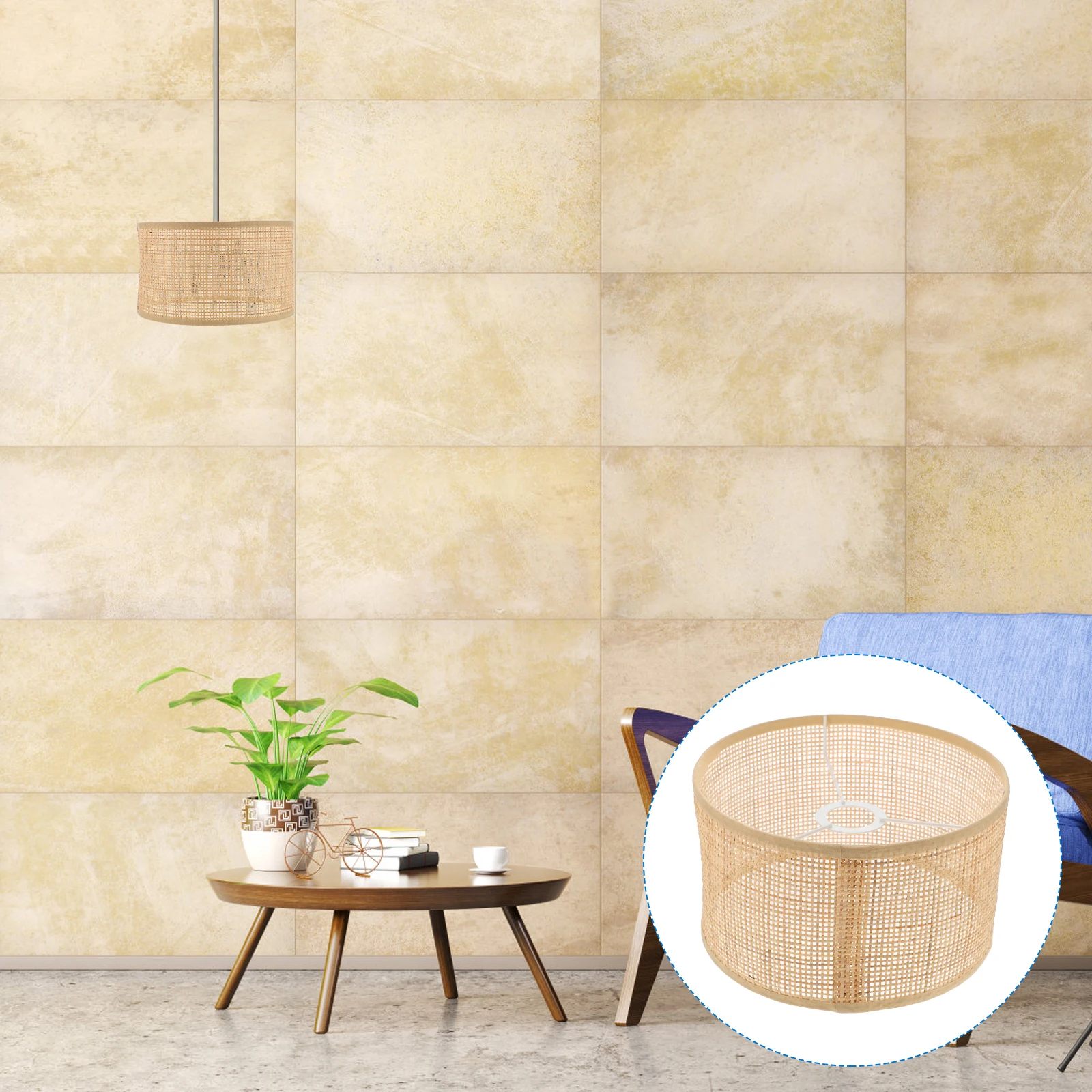 

Square Rattan Lamp Shade Ceiling Light Pendant Creative Hanging Lampshades Retro Decor Durable Ornament Fine