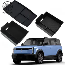 For Chery iCar 03 JAECOO 6 J6 2024 2025 ABS Silicone flocking center console lower central armrest storage box storage box