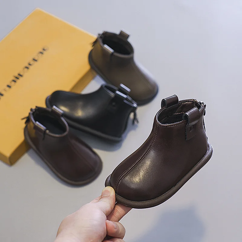 Baby Peuter Schoenen Meisjes Prinses Echte Koe Lederen Laarzen Herfst Winter Koeienhuid Enkel Martin Kinderen Laarzen Zacht