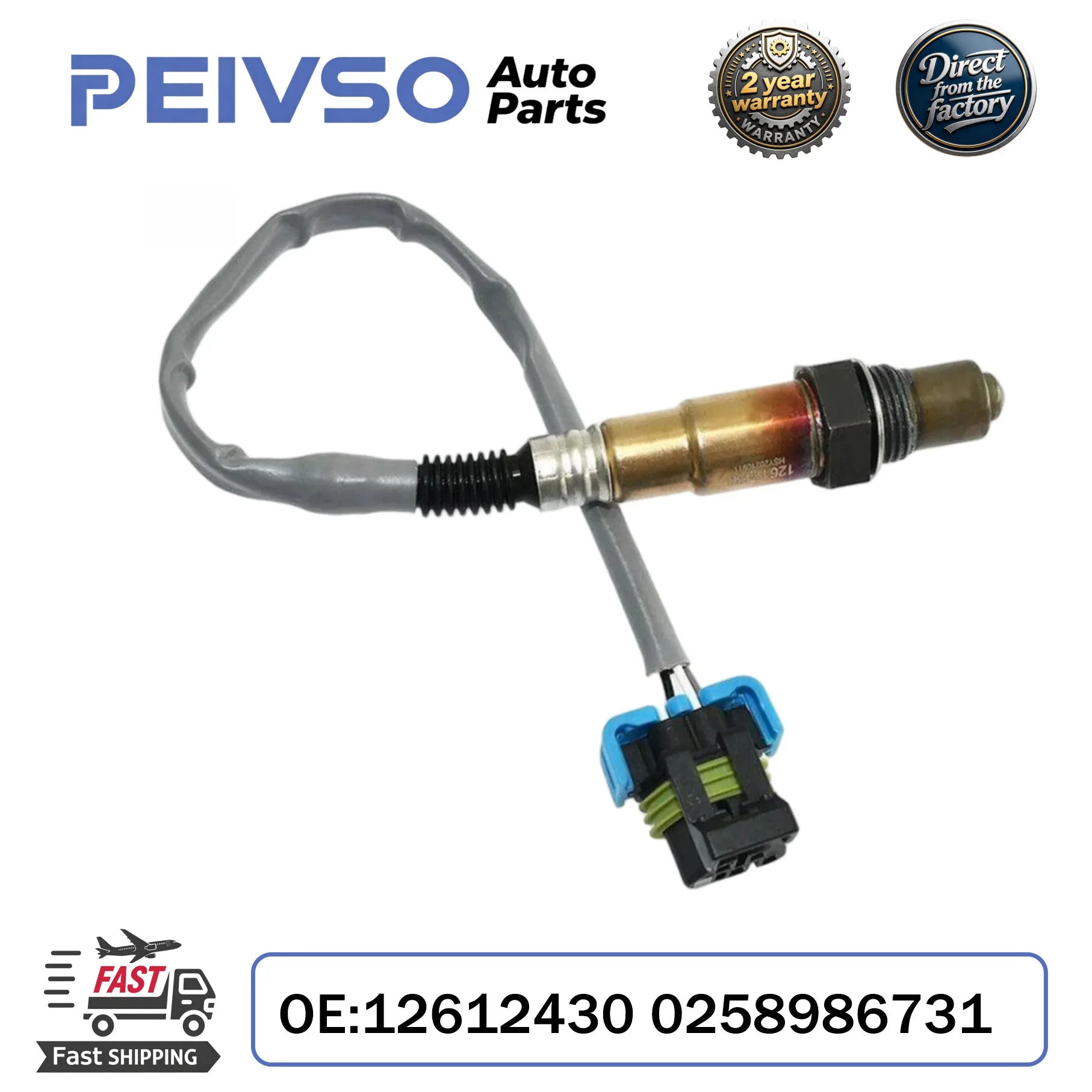 PEIVSO New 12612430 0258986731 Front Oxygen Sensors fit for Buick Enclave Chevrolet Traverse GMC Acadia 09-11