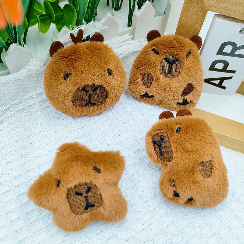 Plush Capybara Keychain Funny Brooch Capibara Bag Hanging Pendant Cute Funny Fashion Animal Decor