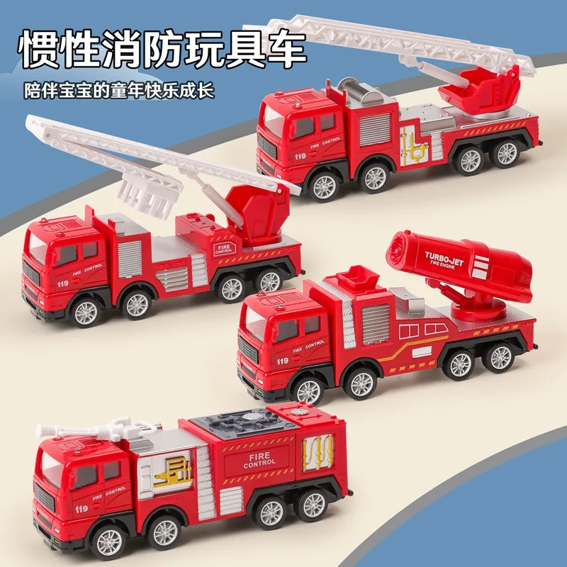 

Inertial Sliding Fire Truck Engineering Vehicle Model Ladder Car Fire Truck Children's Toy Car Inertial Fire Truck Toy Car