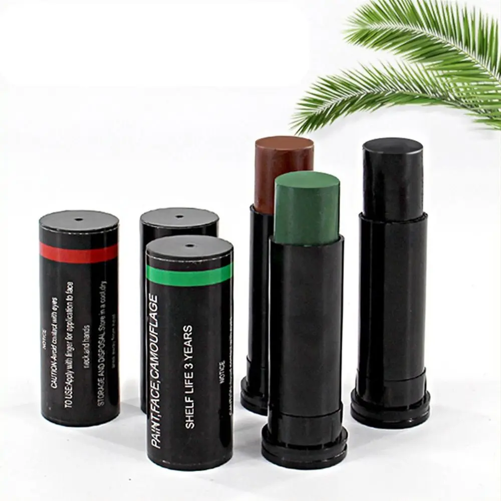 Camping Face Paint Tube Woodland ง่ายสี Eye Black Stick สําหรับกีฬา Disguised Paint Camouflage ครีมน้ํามัน Tube Stick