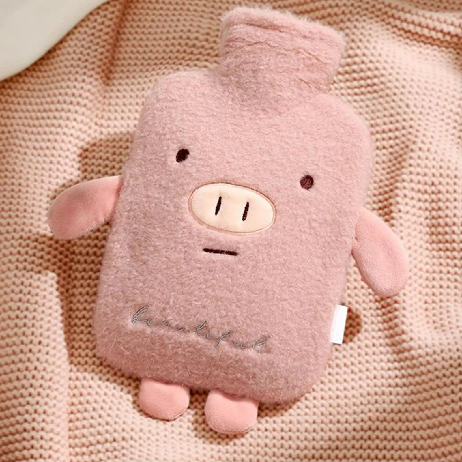 

Hot Water Bottle 1L Leak Proof Cartoon Pad Hot Water Bottle With Soft Cover for Legs Hands Shoulders Neck Back Travel School