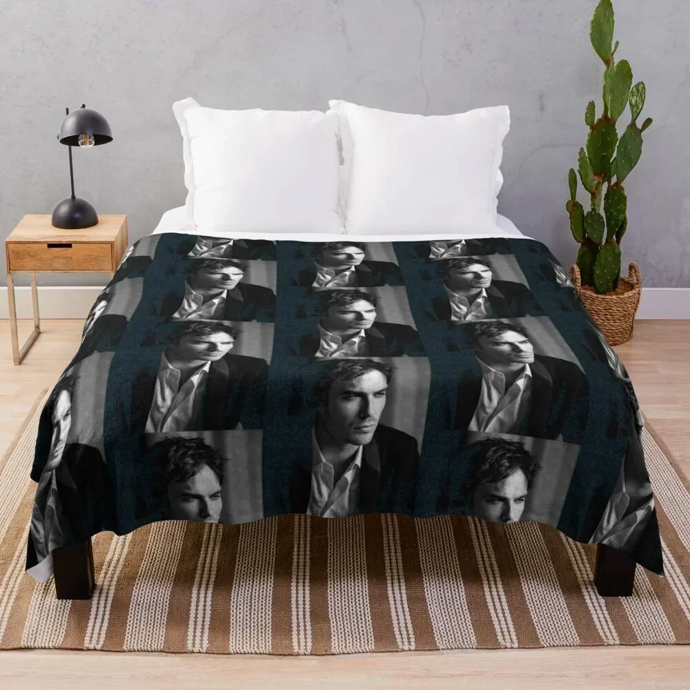 ian somerhalder Throw Blanket Plush Fuzzy Cozy Blanket for Couch Sofa