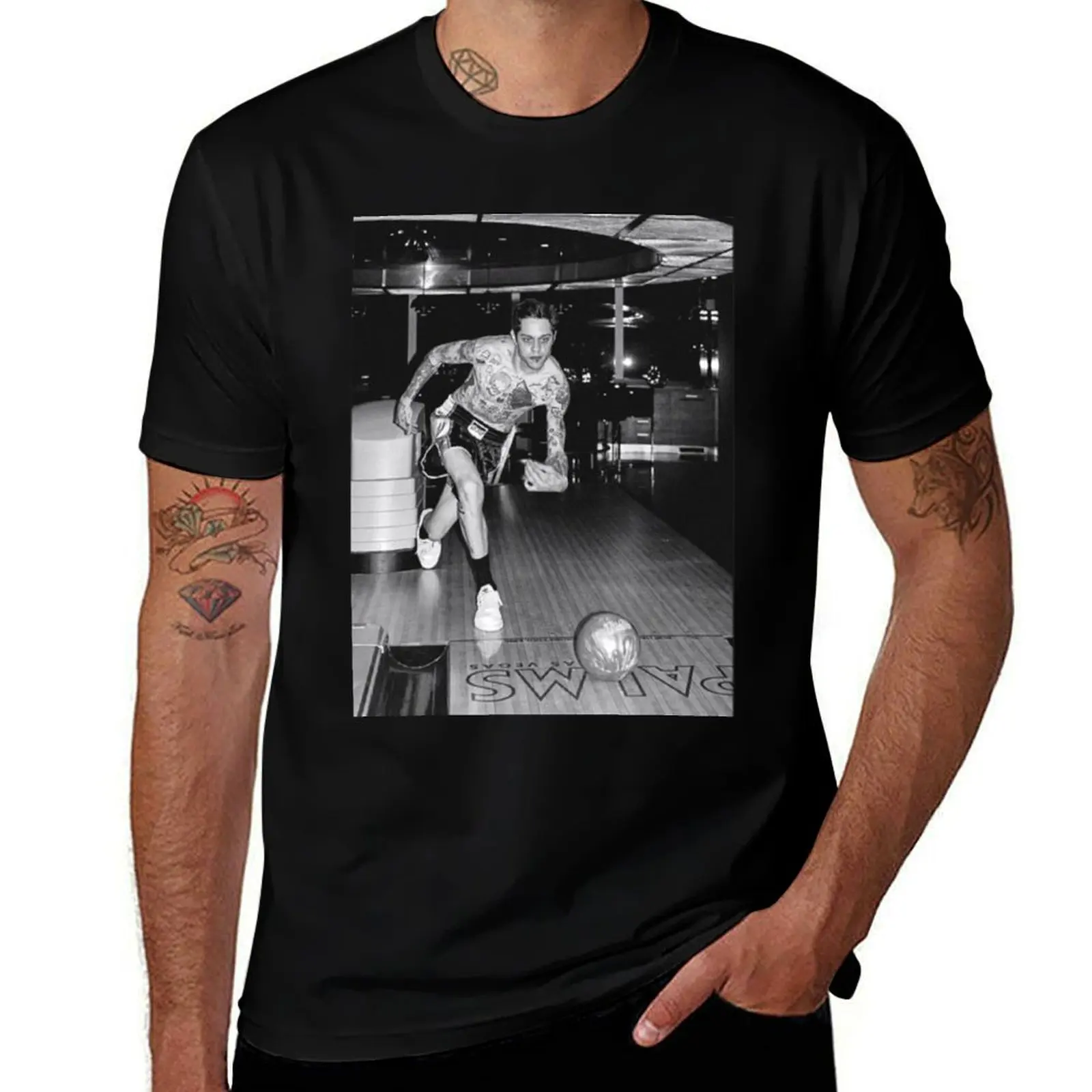 Bowling pete Davidson T-Shirt Casual Soft Cotton Short Sleeve Tee T-Shirt