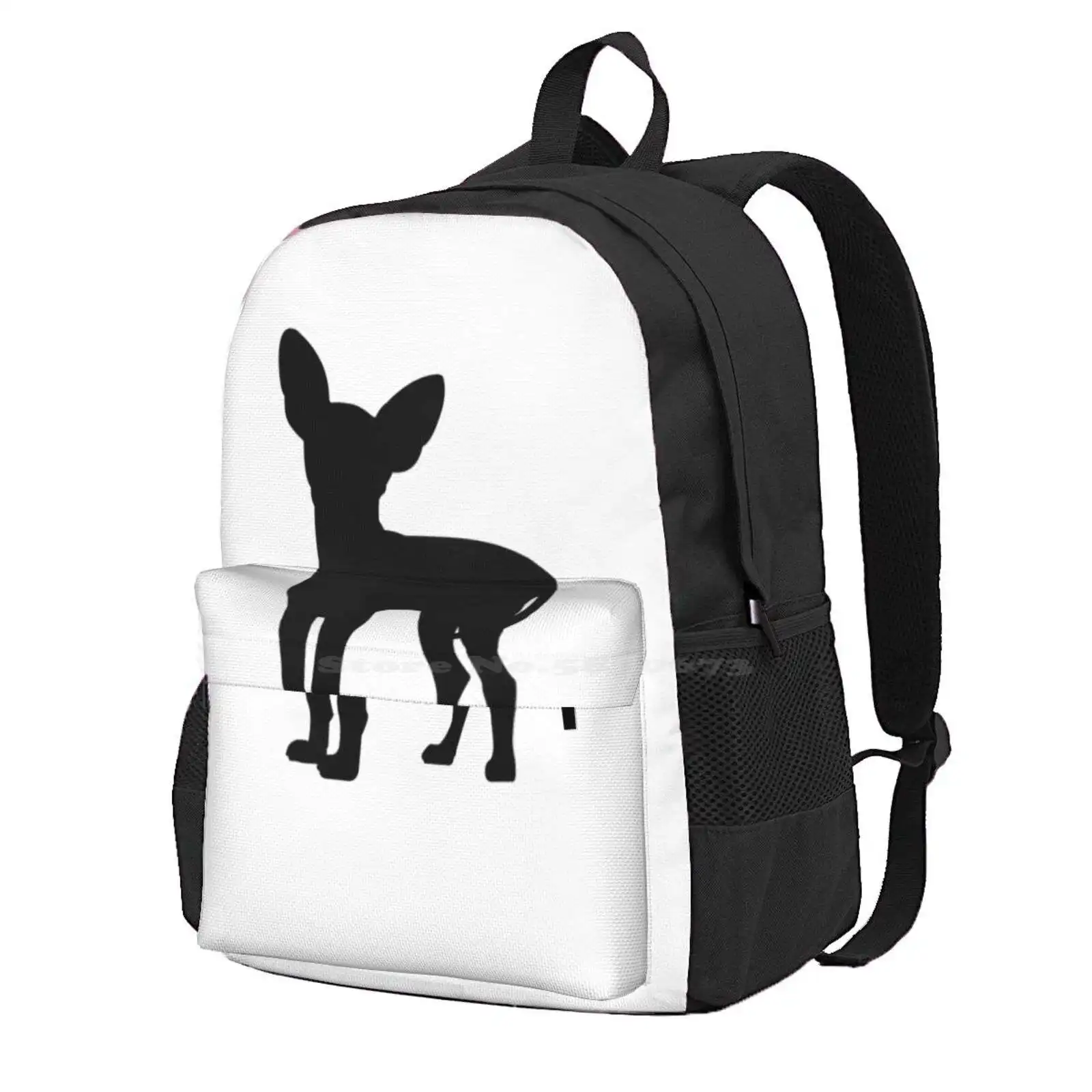 Chihuahua Silhouette heißen Verkauf Schult asche Rucksack Mode Taschen Chihuahua Silhouette kleine Hunde Hunde Welpen Welpen schwarzen Schatten