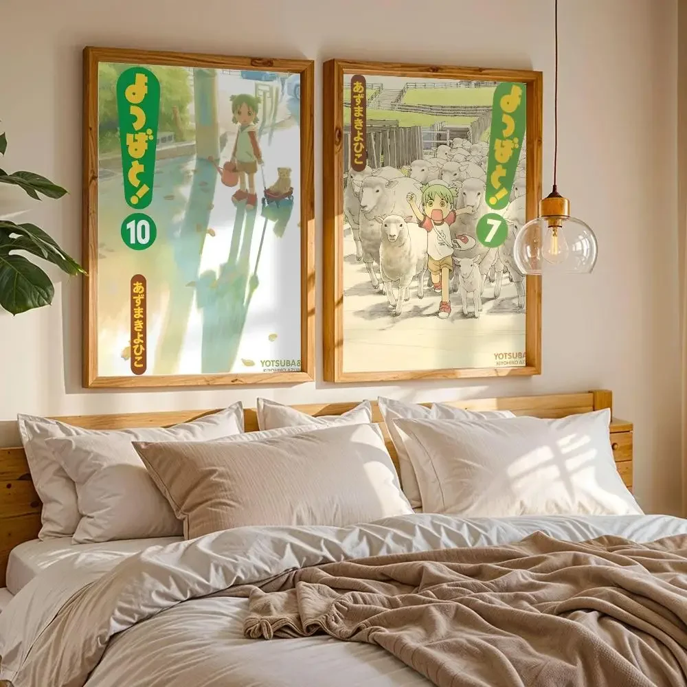 Y-Yotsuba Comics Anime Poster Stickers Painting Self-Adhesive Mural HD Wall Decals For Bedroom Living Room Home Decor Gift