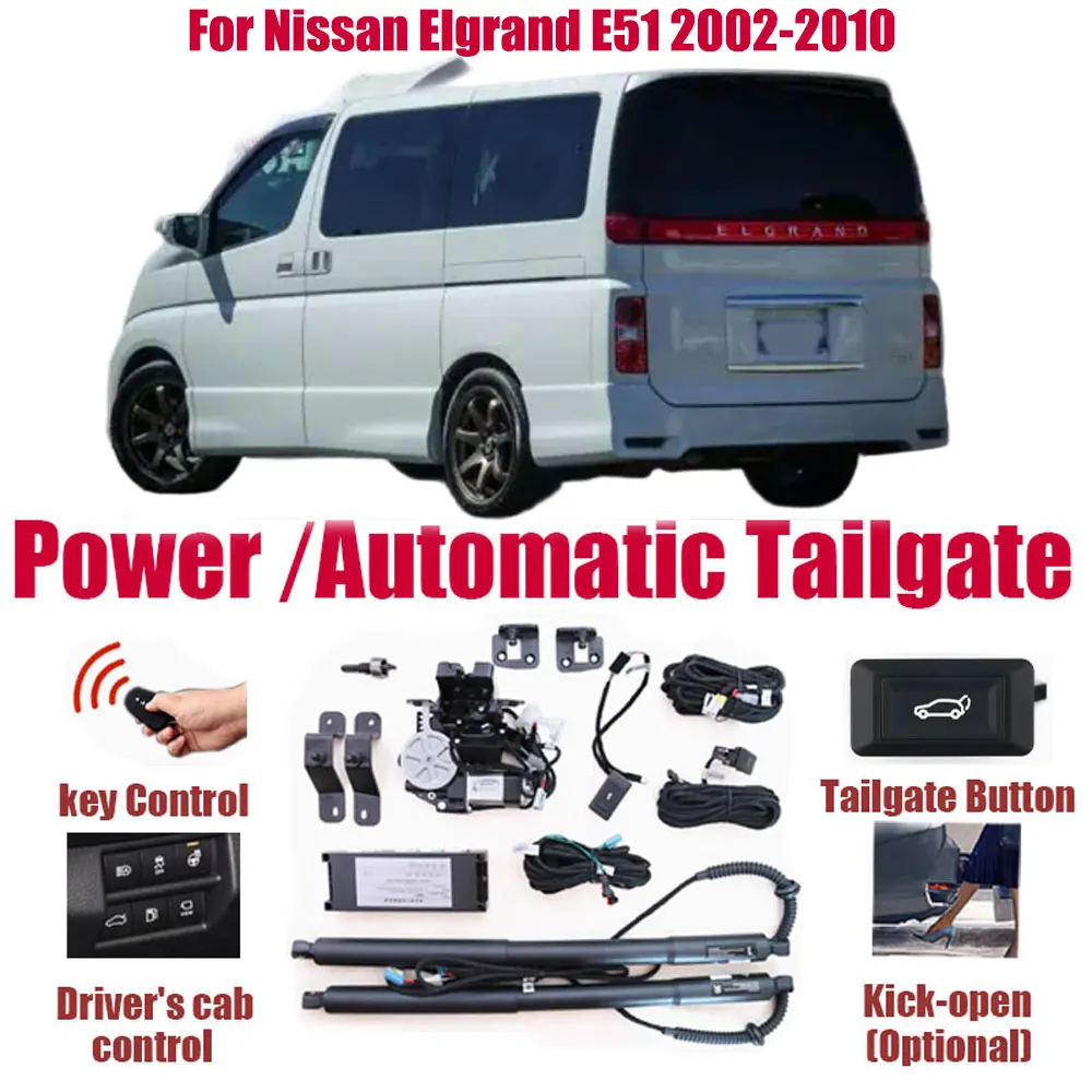 For Nissan Elgrand E51 2002-2010 Car Automatic Lifting kit Opening Trunk Intelligent Electric Lift Tailgate