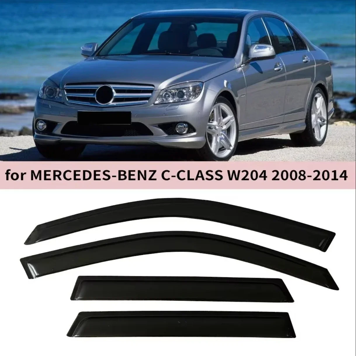

Для MERCEDES-BENZ C-CLASS W204 SEDAN 2008 2009 2010 2011 2012 2013 2014 ветровые дефлекторы защита от дождя дверной вентиляционный оконный козырек