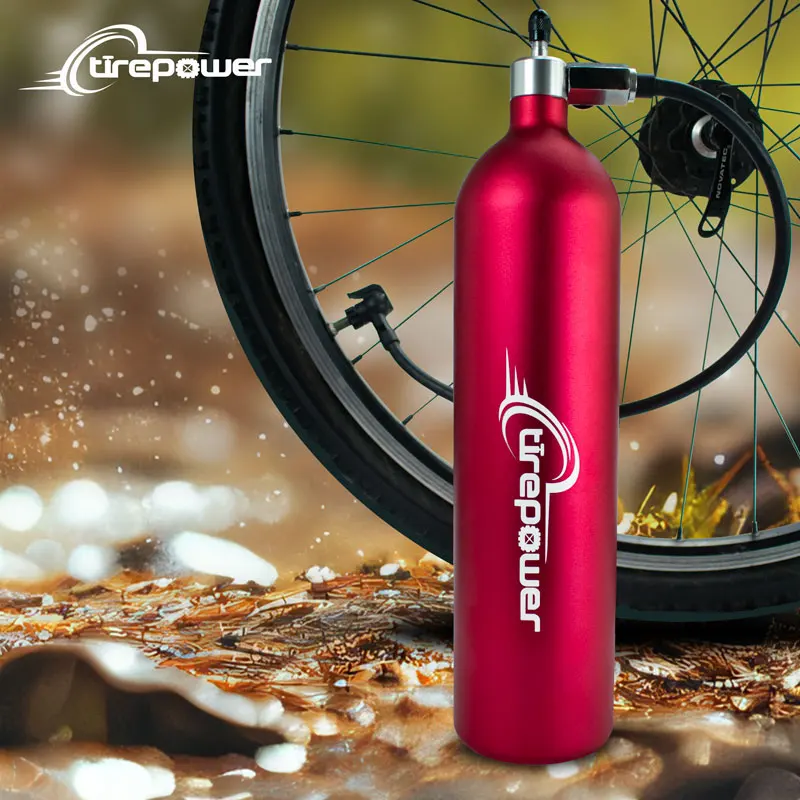 1.3L MTB 道路インフレータタイヤエアボトルタイヤブースターアルミ合金エアタンクバルブガスシリンダーバイク用真空チューブレス