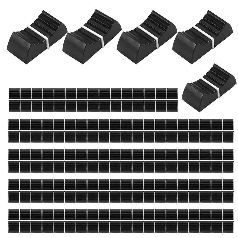 Stylish-100Pcs Fader Knob Caps For Audio Equipment, DJ Equipment, And Mixing Consoles Slider Caps