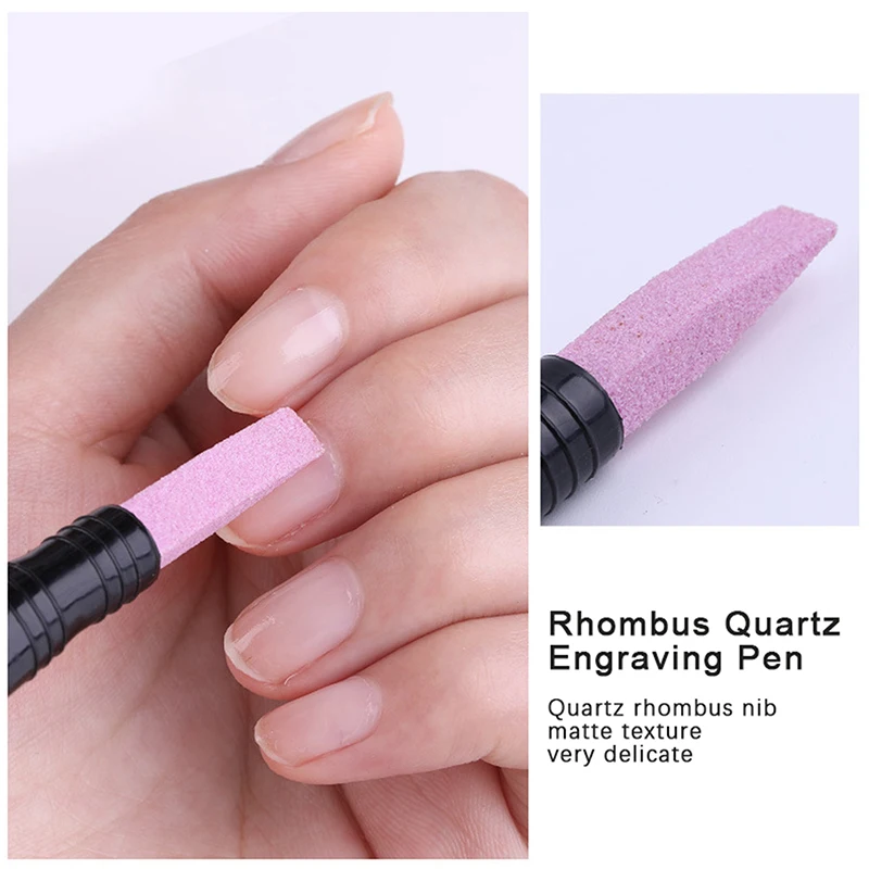 1PC Portable Quartz Grinding Pen Nail Cuticle Scissors Dead Skin Remover Nail Polish Manicure Stick Nail Files Accessories Tool.