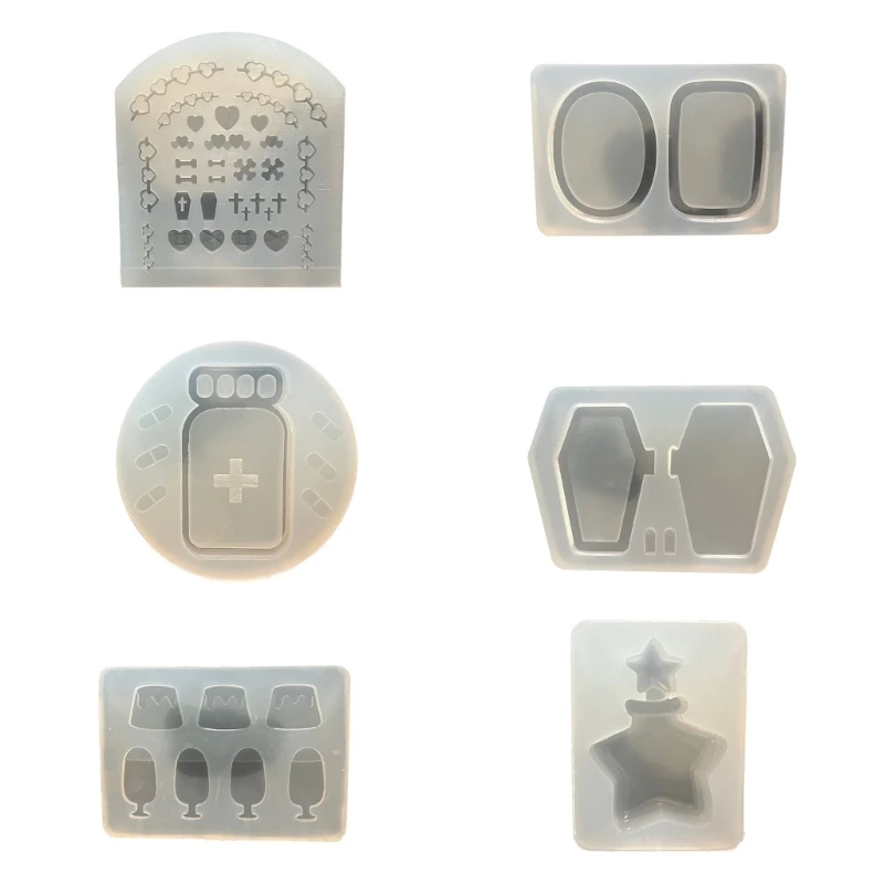 F42F Easy to Clean Silicone Mold Practical Quicksand Accessories Mould Elegant Jewelry Accessory Making Mould for Craftsmen