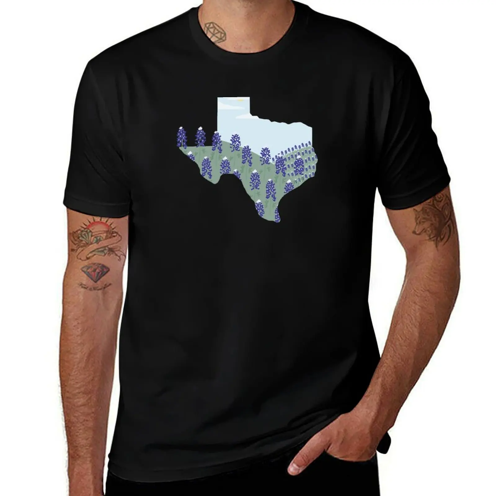 Texas Bluebonnets T-Shirt Festival Short Sleeve T-Shirt