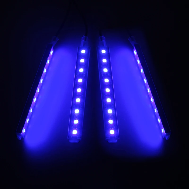 سيارة الداخلية LED قطاع أضواء مصباح لتهيئة الجو مصباح مع شحن السجائر الديكور فوتويل الإضاءة شريط أخضر/أزرق/أصفر