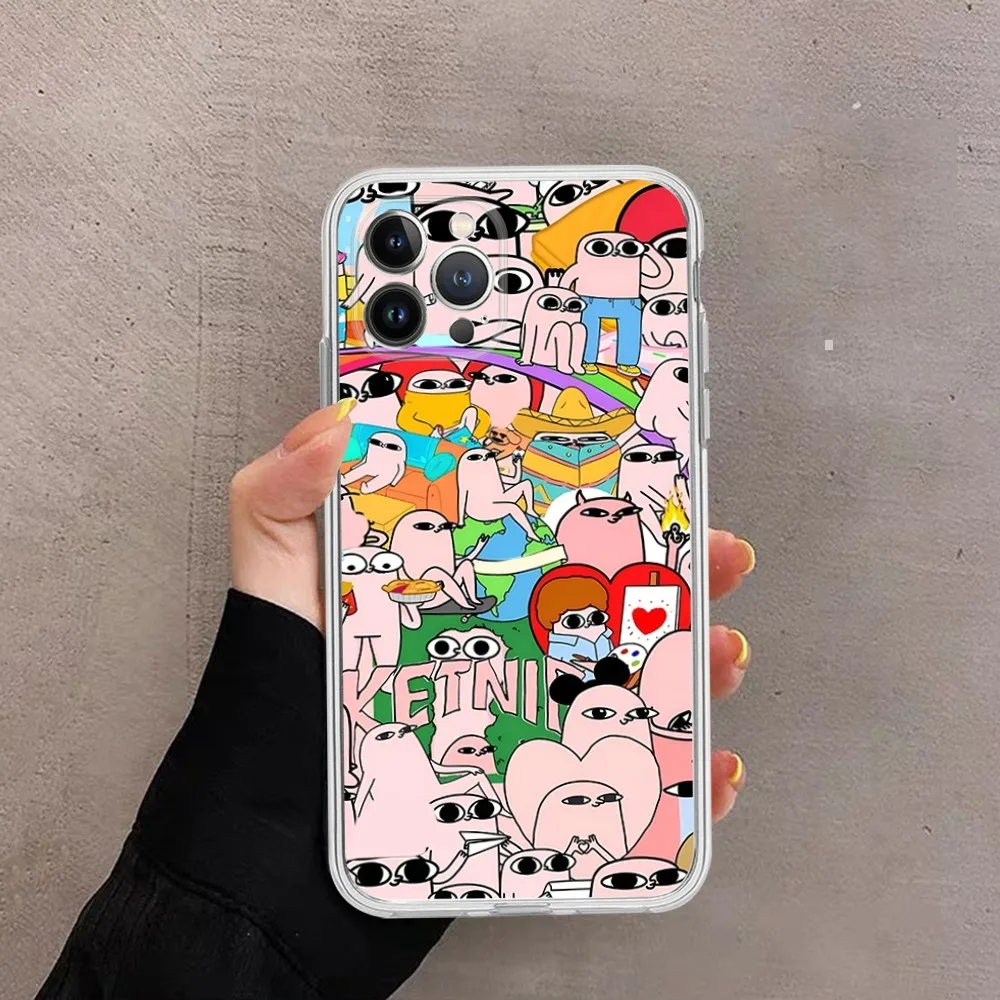 Ketnipz Cartoon Phone Case For iPhone 15 14 11 12 13 Mini Pro XS Max Cover 6 7 8 Plus X XR SE 2020 Funda Shell