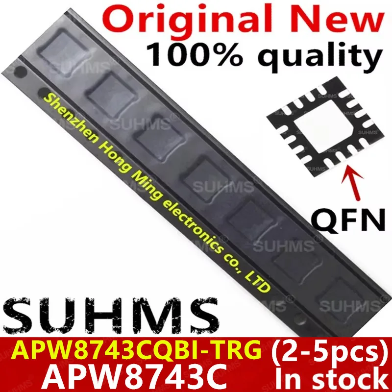 (2-5piece) 100% New APW8743CQBI-TRG APW8743CQBI APW8743C 8743C QFN-16 Chipset